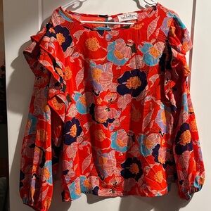 Vibrant Floral Women's Blouse